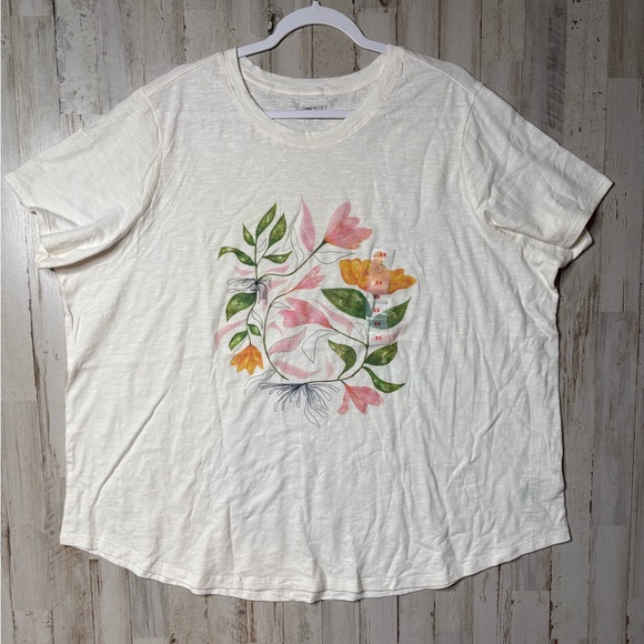 Old Navy Tops - Old Navy Women's Short-Sleeve EveryWear Graphic T-Shirt Floral Plus Size 3X